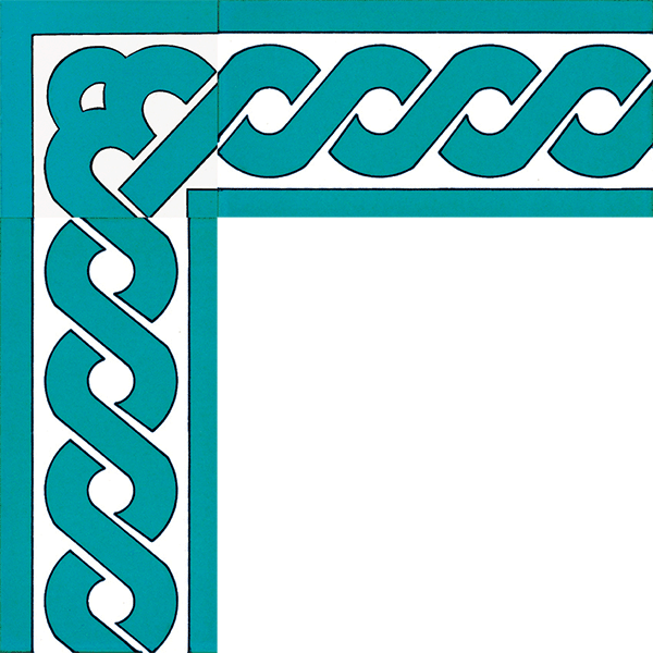 10x20 cm Çini Bordür B-20T